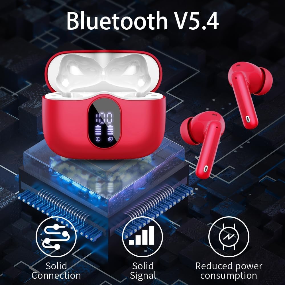 Wireless Earbuds Bluetooth 5.3 Deep Bass 36H Playtime Noise Cancel Btootos