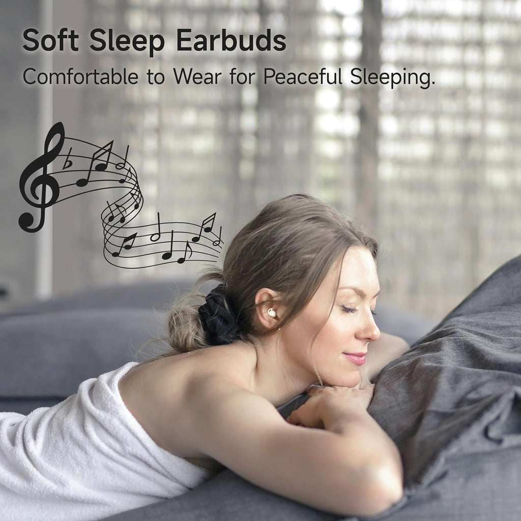 Sleep Earbuds for Side Sleepers Mini Bluetooth 5.3 Noise Cancelling iFecco