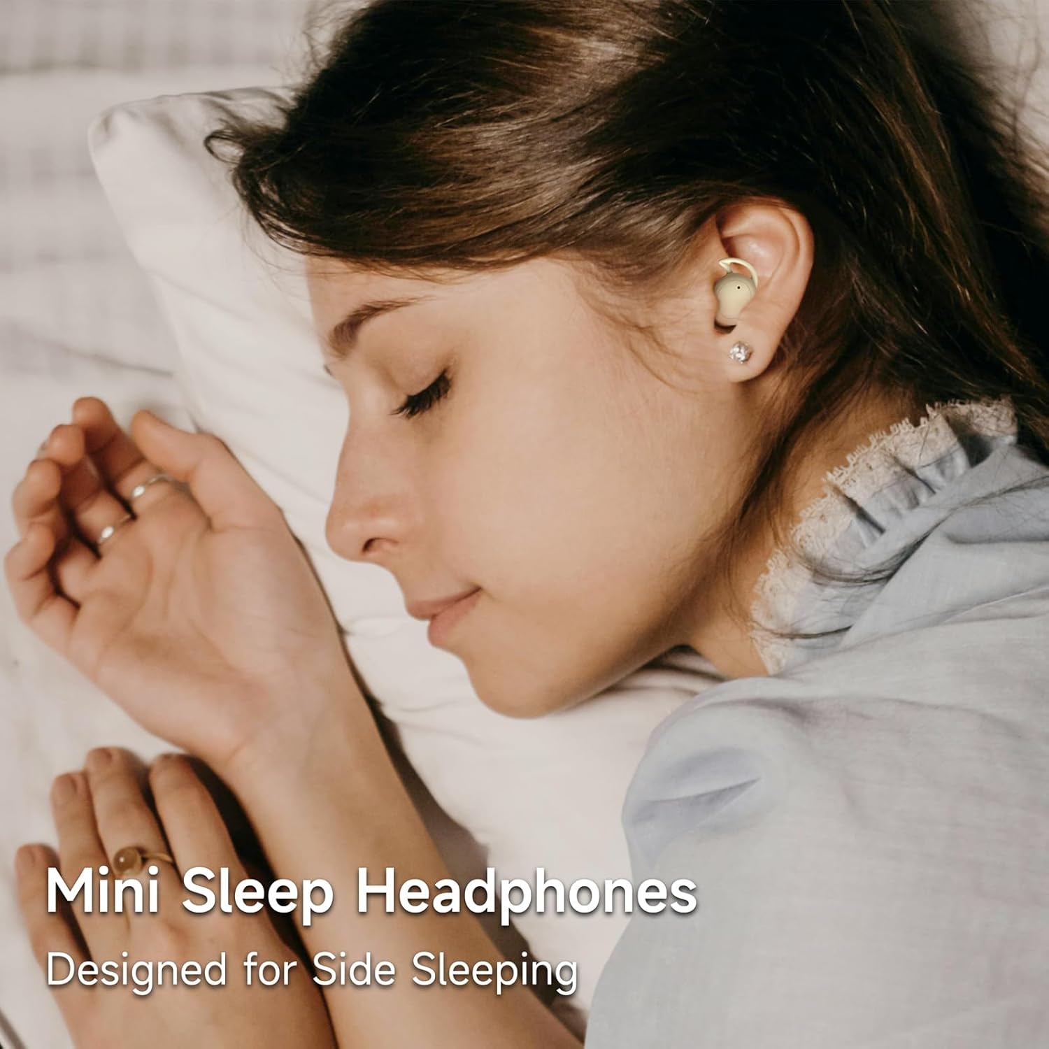Sleep Earbuds for Side Sleepers Mini Bluetooth 5.3 Noise Cancelling iFecco