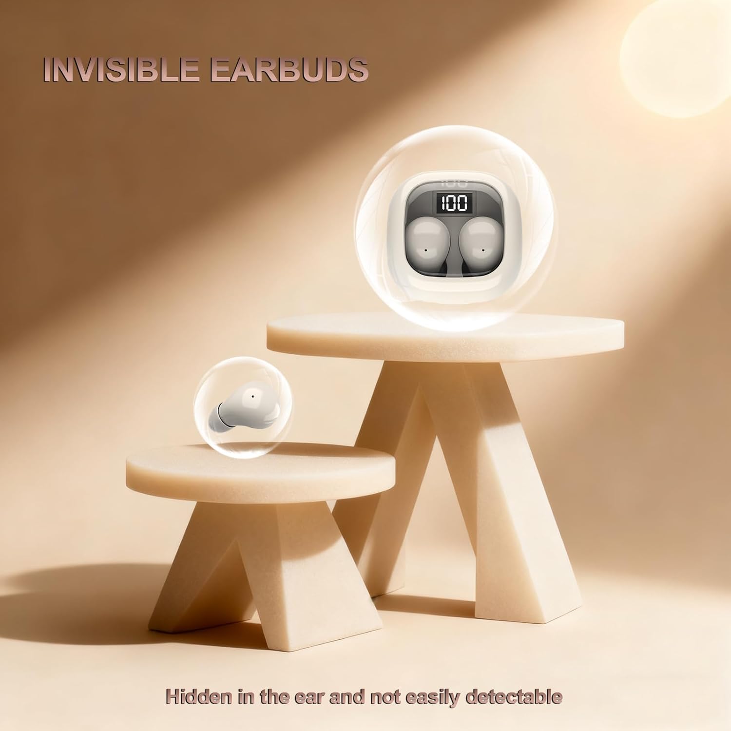 Invisible Small Sleep Earbuds Bluetooth Mini Headphones for Side Sleepers Xmenha