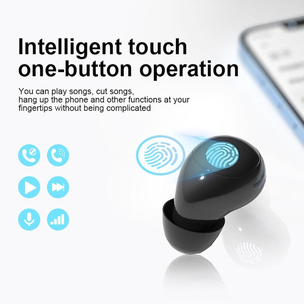 Mini Invisible Wireless Earbuds for Sleep, Bluetooth Discreet Design Xmenha