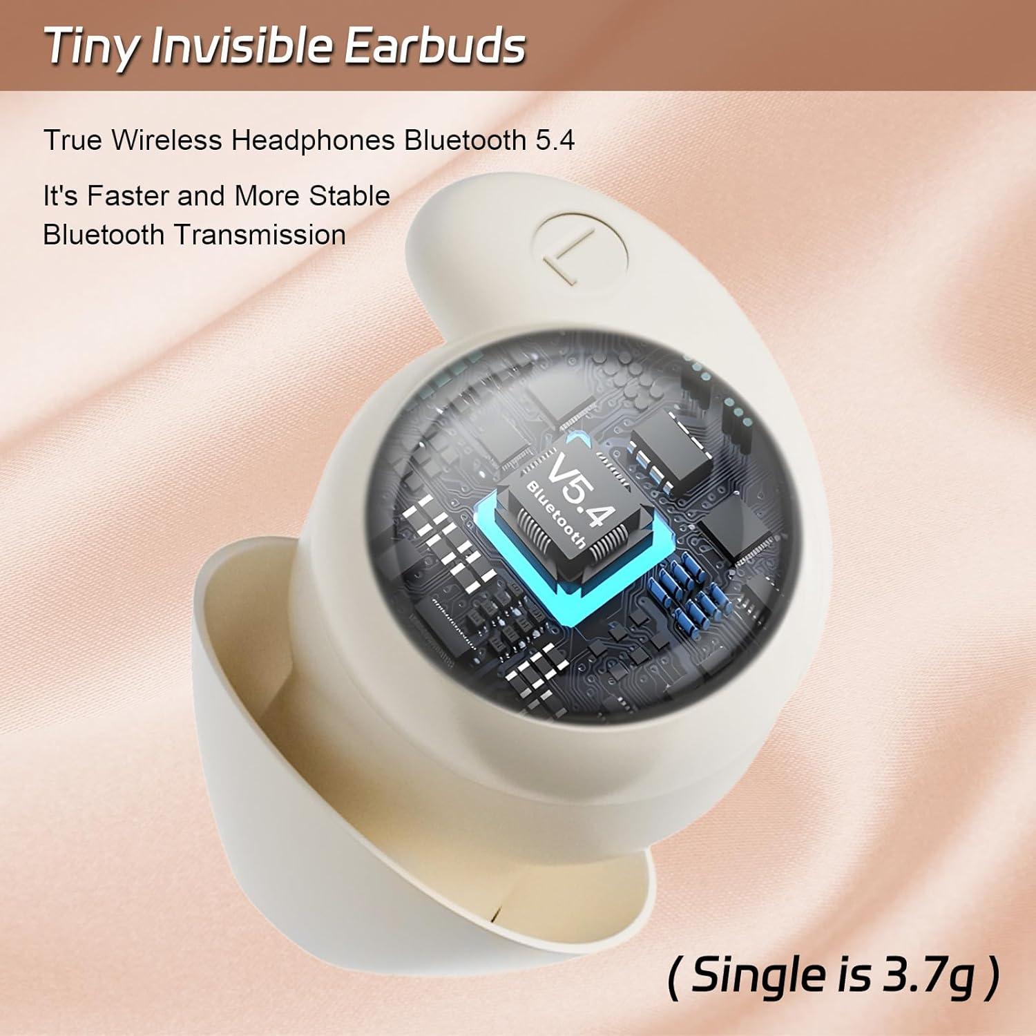 LOBKIN Sleep Headphones In Ear Bluetooth 5.4 Mini Invisible Soft Buds