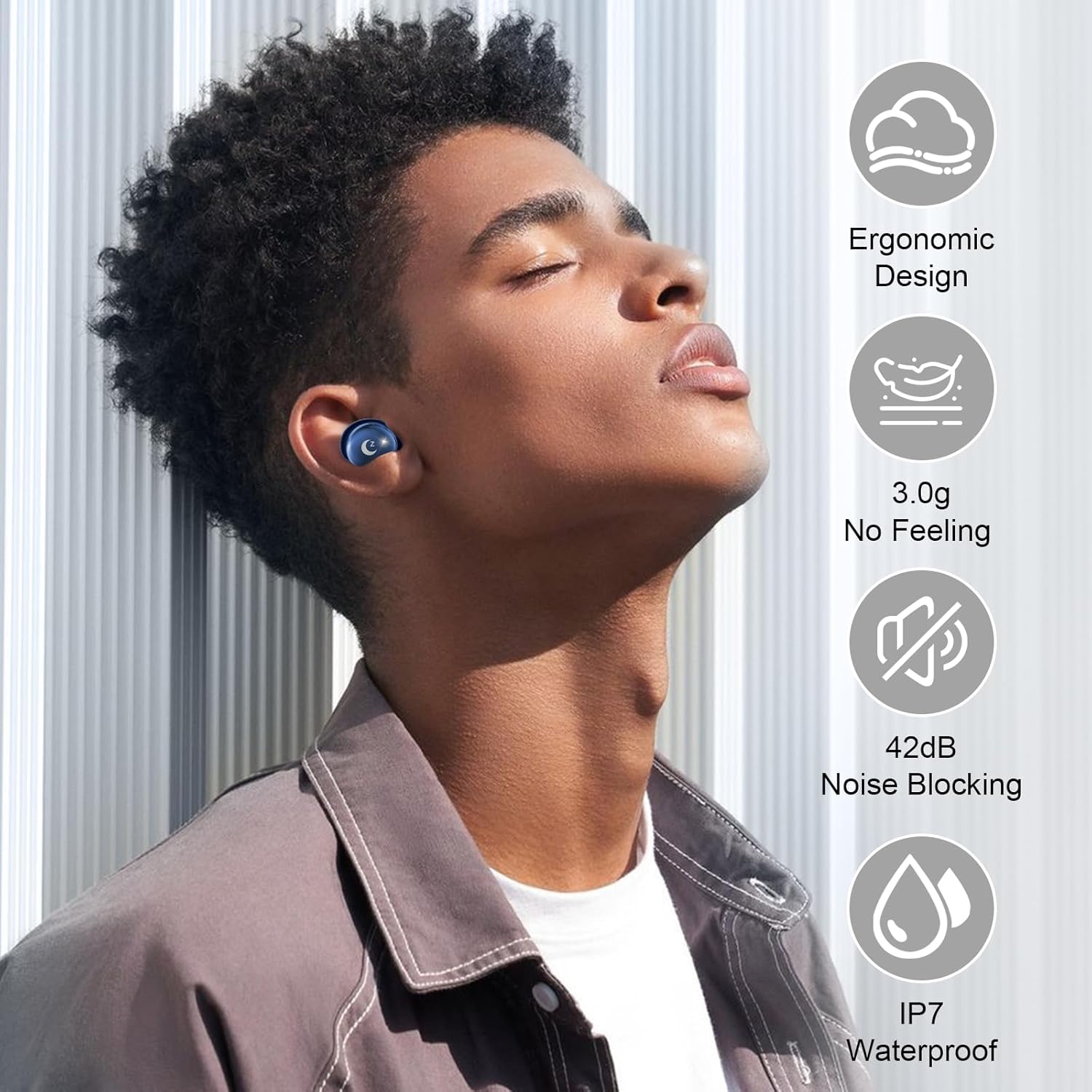 Sleep Earbuds Bluetooth 5.4 Noise Cancelling 48H Waterproof Smart Touch L8 Pro