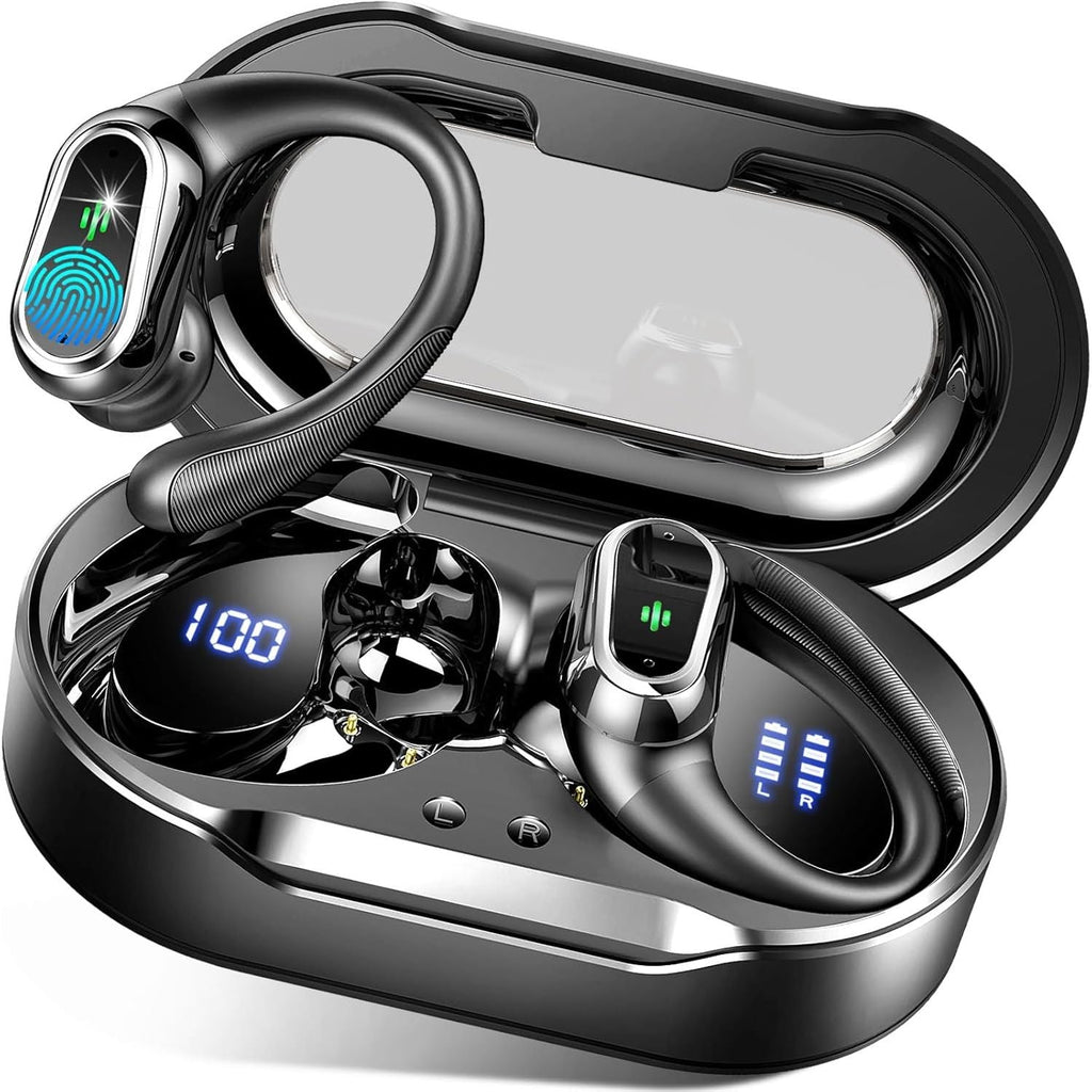 Earbuds Wireless Sport 50H Playtime Bluetooth 5.4 Headphones Mic Earhooks