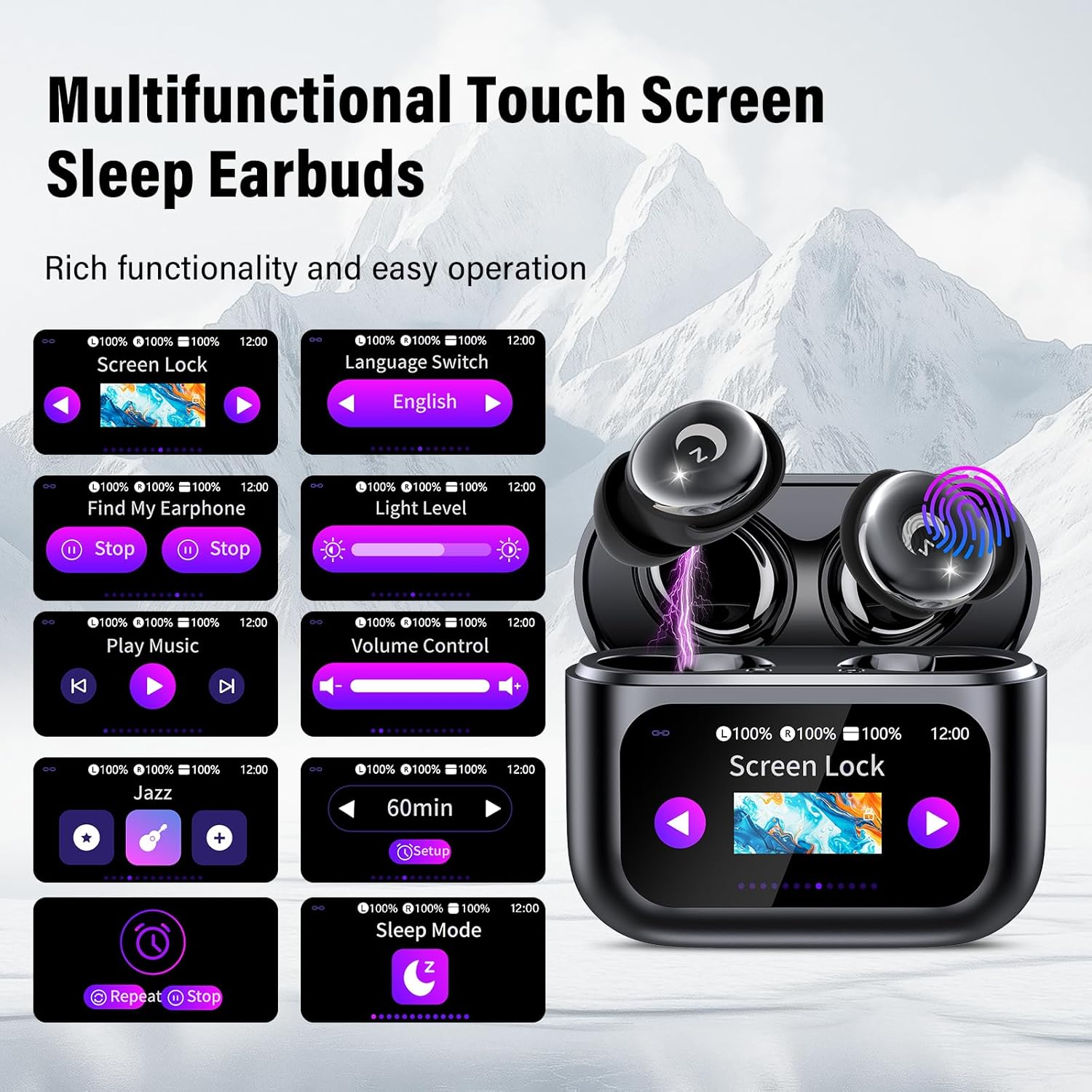 Wireless Earbuds Bluetooth 5.4 Noise Cancelling 48Hrs Waterproof Smart Touch VEKJ