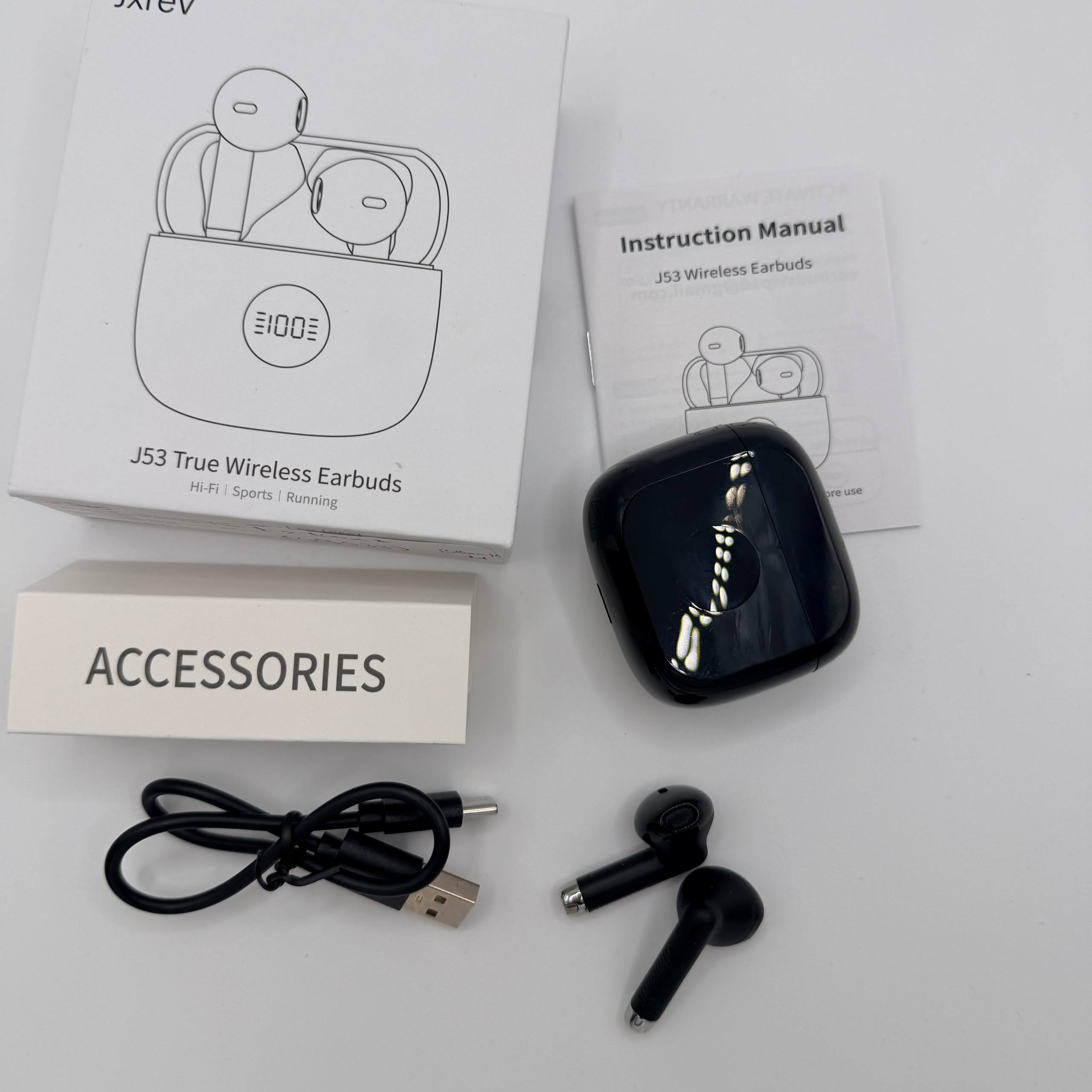 Wireless Earbuds Bluetooth 5.4 Deep Bass 40H Playtime ENC Mic Waterproof